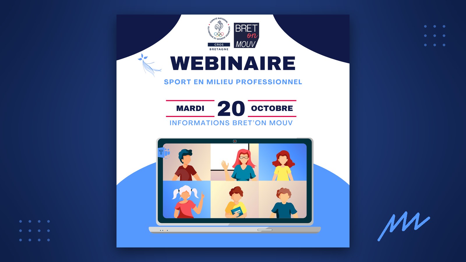 Affiche du webinaire d'information Bret'On Mouv du mardi 20 octobre 2026